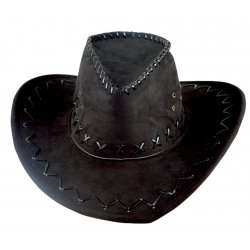 Αποκριάτικο Αξεσουάρ Καπέλο Cowboy Suede Μαύρο
